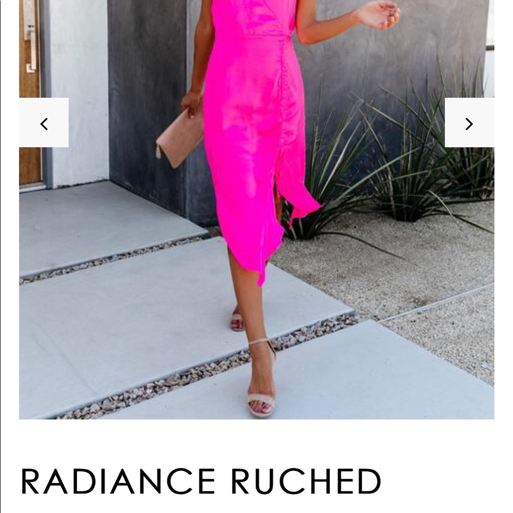 Hot pink bright dress